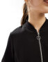 Vero Moda lightweight zip front bomber jacket in black Черный, XS - EU 34 - фото #2