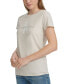 Фото #3 товара Women's Crewneck Short-Sleeve Foiled-Logo T-Shirt