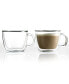 Фото #1 товара Bistro Cafe Set of 2 Double Walled 15 Oz. Latte Cups