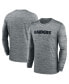 Men's Heather Gray Las Vegas Raiders Sideline Team Velocity Performance Long Sleeve T-shirt