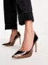 ALDO Stessy 2.0 court heeled court shoes in bronze mirror