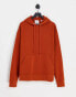 COLLUSION embroidered logo hoodie in dark orange