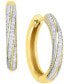 ფოტო #1 პროდუქტის Diamond Twist Hoop Earrings (1/4 ct. t.w.) In Sterling Silver, 14K Gold-Plated Sterling Silver or 14K Rose Gold-Plated Sterling Silver