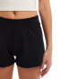 COLLUSION low rise elasticated waist sweat shorts in black