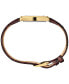 Women's Essentials Brown Leather Strap Watch 19mm