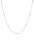 Silver-Tone Gray Imitation Pearl Chain Necklace