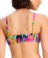 ფოტო #2 პროდუქტის Women's Printed Shirred Bikini Top