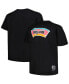 ფოტო #1 პროდუქტის Men's Black Distressed San Antonio Spurs Big and Tall Hardwood Classics Vintage-Like Logo T-shirt