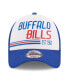 Фото #4 товара Men's White, Royal Buffalo Bills Stacked A-Frame Trucker 9FORTY Adjustable Hat