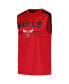 Фото #2 товара Men's Red Chicago Bulls Birdseye Muscle Tank Top