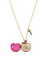 Фото #2 товара Betsey Johnson red Apple Pendant Necklace