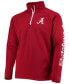 Men's Crimson Alabama Crimson Tide Terminal Tackle Fleece Raglan Omni-Shade Quarter-Zip Jacket