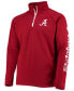 Фото #4 товара Men's Crimson Alabama Crimson Tide Terminal Tackle Fleece Raglan Omni-Shade Quarter-Zip Jacket