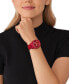 ფოტო #4 პროდუქტის Women's Runway Chronograph Red Coated Stainless Steel Bracelet Watch 38mm
