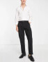 Pull&Bear slim tailored trousers in black