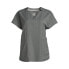 Фото #5 товара Climate Right By Cuddl Duds Scrub Top Large Women’s Grey Woven Twill V-Neck