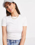 ASOS DESIGN Tall slim fit t-shirt in rib in white