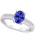 Фото #1 товара Tanzanite (1-1/4 ct. t.w.) & Diamond (1/8 ct. t.w.) Ring Set in 14k Gold