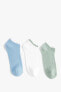 Kadın 3'lü Patik Çorap Seti Çok Renkli
