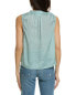 Bella Dahl Ruffle Neck Tank Women's Blue L