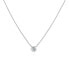 Minimalist silver necklace with clear zircon AGS1561/47-W clear, silver - фото #1