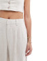 ASOS DESIGN dad culotte with linen in natural