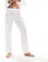 Фото #4 товара Boux Avenue velour revere pyjma set in ivory with silver foil star print