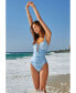 Фото #3 товара Women's Washed Away Corset Lace-Up One-Piece Swimsuit