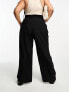 ASOS DESIGN Curve wide leg trouser in black 44 - фото #4