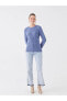 Фото #4 товара Трикотажный свитер LC WAIKIKI Basic с ажурным узором рубашки велосипедного воротника для женщин