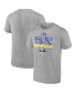 Фото #2 товара Men's Heathered Gray Los Angeles Rams Super Bowl LVI Champions Locker Room Trophy Collection T-shirt