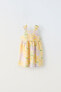Фото #3 товара Платье из смесового льна с цветочным принтом ZARA