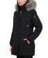 Фото #5 товара Women's Faux-Fur-Trim Hooded Puffer Coat