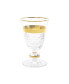 Фото #2 товара Short Stem Glasses with Gold-Tone Crystal Detail, Set of 6