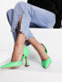 NA-KD hourglass heel pointed toe pumps in green