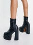 ASOS DESIGN Evelyn high-heeled platform boots in black