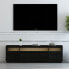 TV Lowboard Schwarz mit LED-Leuchten