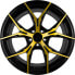 Фото #2 товара Колесный диск литой Keskin KT19N Angel black front gold 8.5x19 ET45 - LK5/108 ML72.6