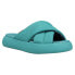 Фото #2 товара TOMS X Wildfang Mallow Crossover Slide Womens Blue Casual Sandals 10018412T