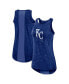 ფოტო #1 პროდუქტის Women's Royal Kansas City Royals Logo Fade High Neck Performance Tank Top