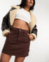 Фото #1 товара ASOS DESIGN denim cargo mini skirt in brown