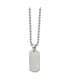 Stainless Steel Brushed Dog Tag on a Ball Chain Necklace