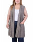 Фото #1 товара Plus Size Long Sleeveless Knit Vest