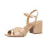 Фото #6 товара Sam & Libby Women Kara Block Heel Shoes 9 Beige Blush Ankle Strap Open Toe Solid