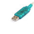 Фото #3 товара StarTech.com 3ft USB to RS232 DB9 Serial Adapter Cable - M/M - DB-9 - USB 2.0 A - 0.9 m - Blue - Transparent
