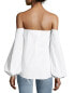 Фото #2 товара Theory Laureema 153833 off-the-shoulder cotton-blend poplin top sz. 6