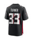 Фото #2 товара Men's Michael Turner Black Atlanta Falcons Game Retired Player Jersey