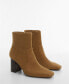 ფოტო #2 პროდუქტის Women's Block Heeled Leather Ankle Boots