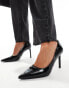 SEQWL pointed court shoes with stiletto heel in black patent