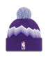 Фото #2 товара Men's Purple Utah Jazz 2023/24 City Edition Cuffed Pom Knit Hat